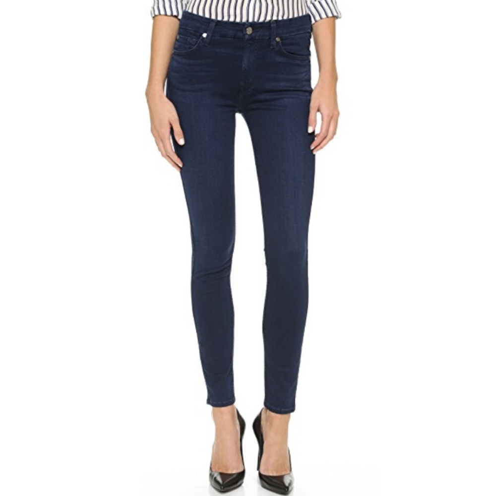 7 For All Mankind Mid Rise Skinny Slim Illusion